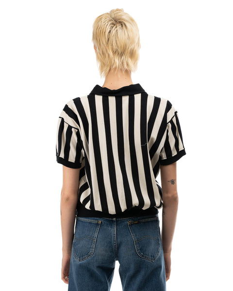 60’s Striped Quarter-Zip - Large