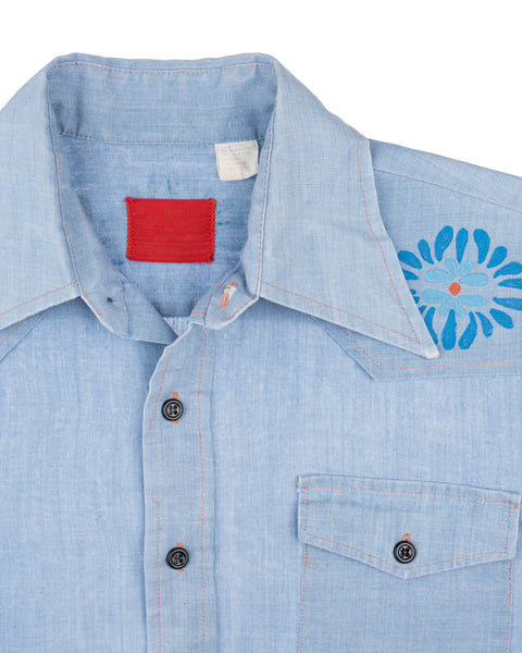90’s Embellished Chambray Shirt - Large
