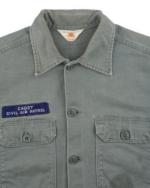 50's Sage Green USAF Air Patrol Shirt - Medium