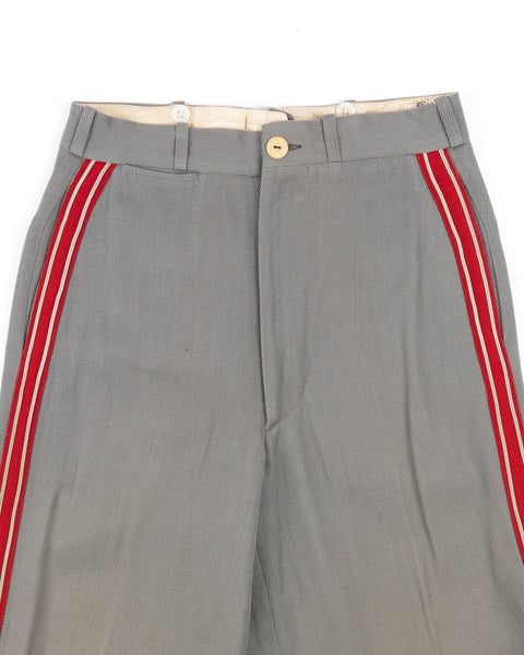 40’s Striped Whipcord Trousers - 28” x 29”