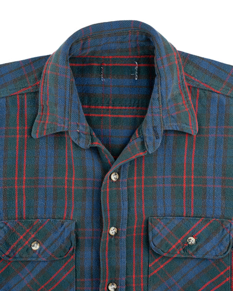 80’s Plaid Cotton Flannel - Large