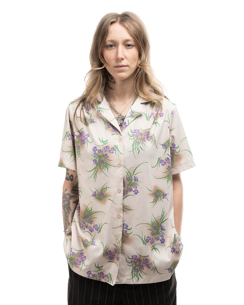 70’s Poly Floral Shirt - Small