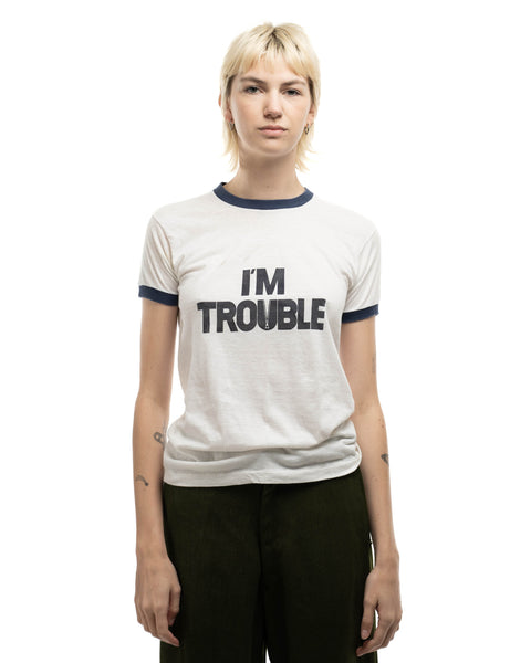 80’s “I’m Trouble” Ringer Tee - Small