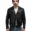 80's Studded & Painted Moto Jacket - Small
