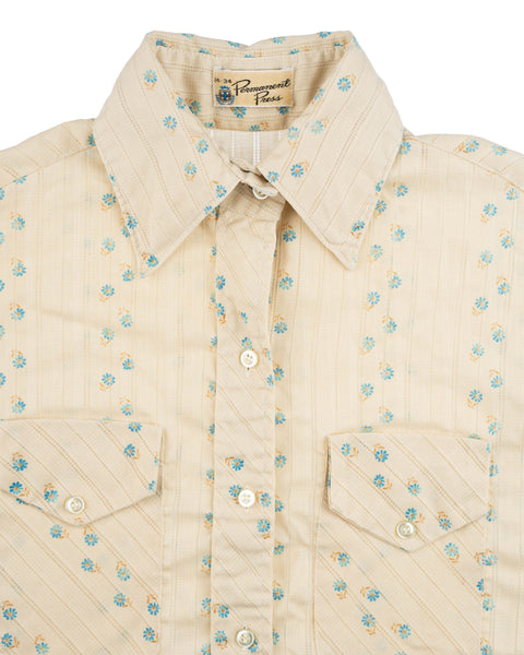 70’s Floral Western Shirt - Small