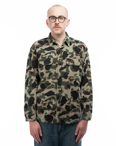 80’s Five Brother Camo Button-up - Large