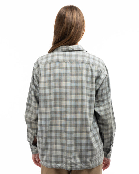 50’s Wool Plaid Loop Collar - Large