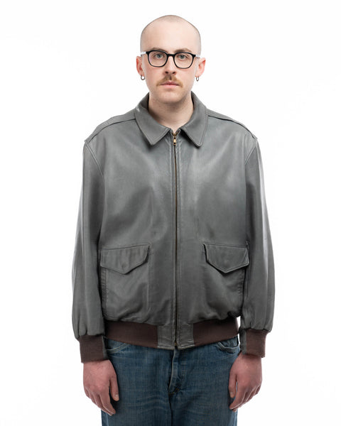 80’s Leather Bomber - Large