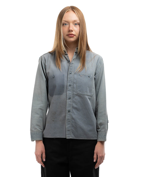 40’s Hand Repaired Calico Patch Work Shirt - Small