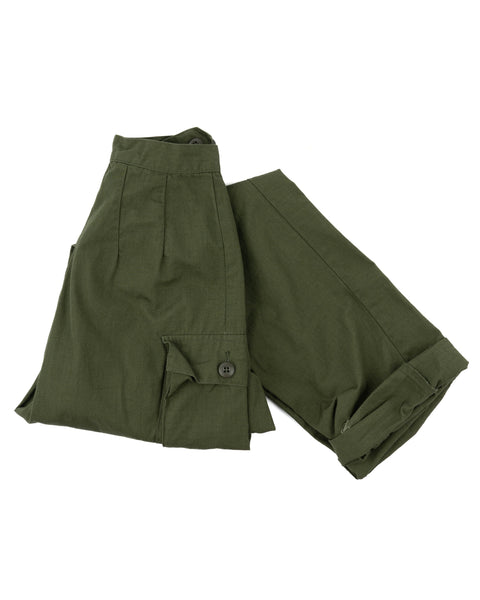 70’s Side Button Poplin Pants - 21” x 30”