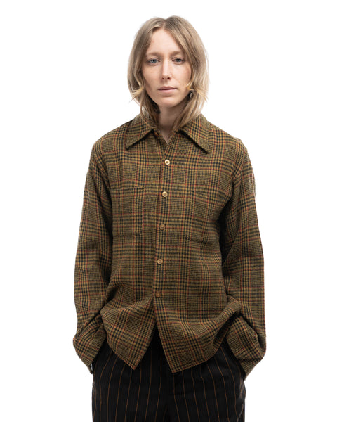 50’s McGregor Wool Houndstooth Plaid Shirt - Small