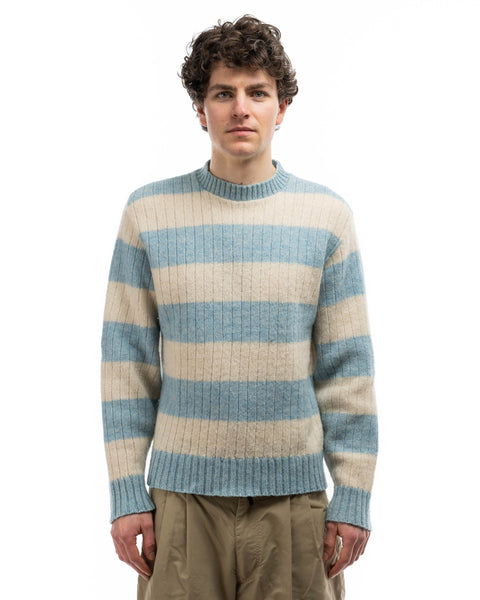 70’s Striped Shetland Wool Sweater - Medium