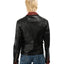 70's Contrast Collar Leather Jacket - Medium