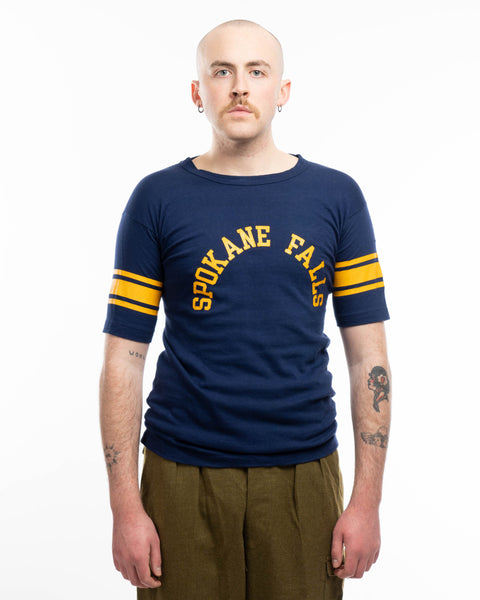 70’s Champion Blue Bar Jersey Tee - Medium