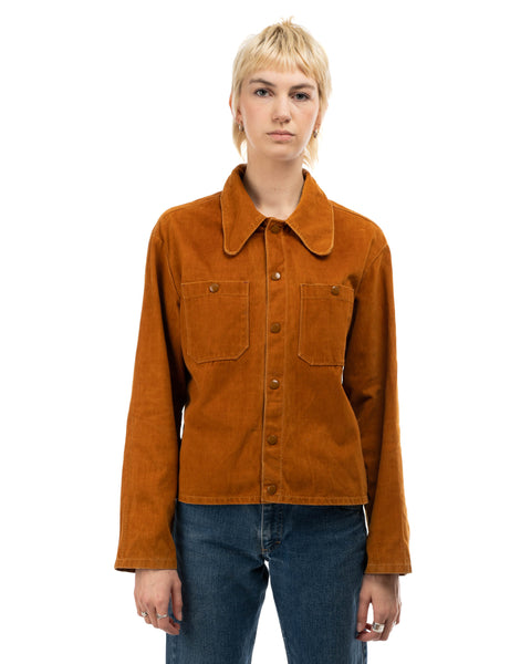 70’s Velvet Snap Pullover - Large