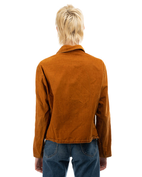 70’s Velvet Snap Pullover - Large