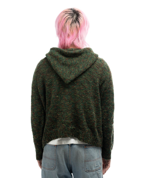 70's Hooded Knit Sweater - Medium