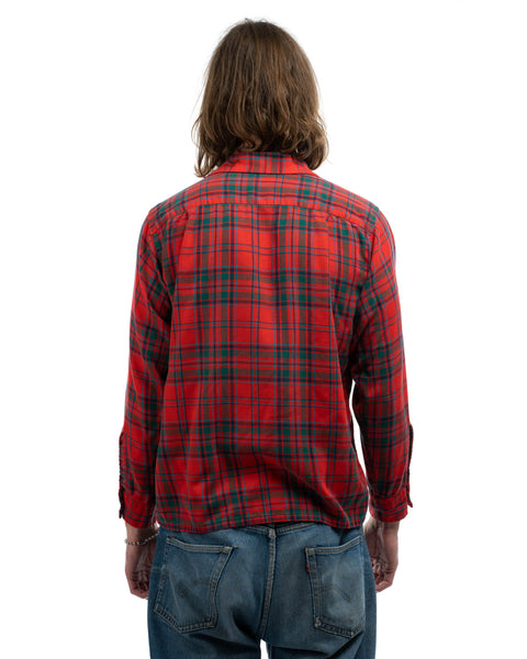 60’s Van Heusen Plaid Loop Collar - Medium