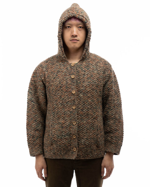 70's Hooded Knit Sweater - Medium