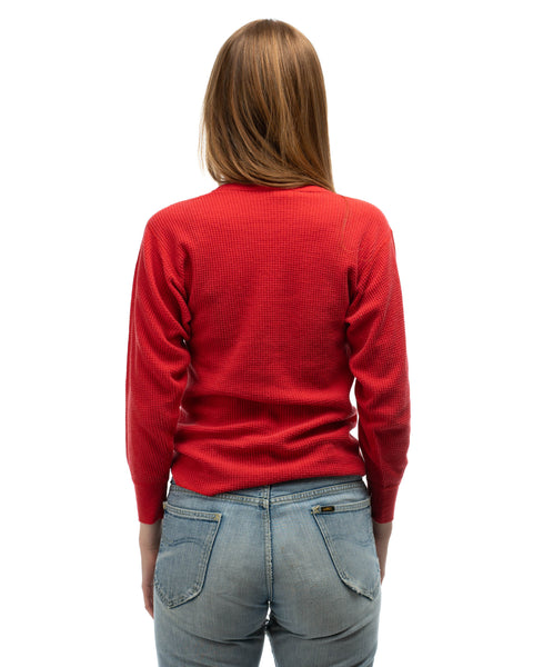 70’s Red Thermal Longsleeve - Small