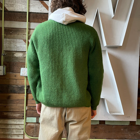 60’s Wool Zip Sweater - XL