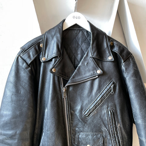 80’s Leather Biker Jacket - Medium