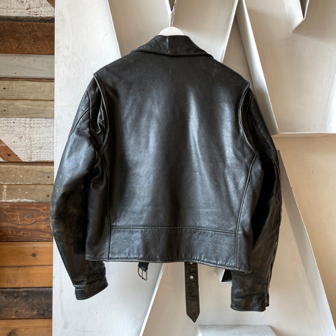 80’s Leather Biker Jacket - Medium