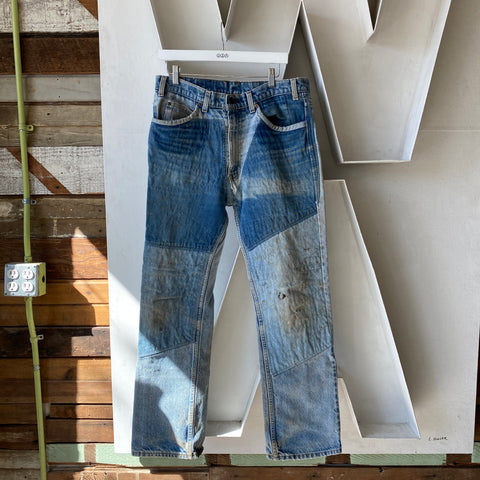 80's Levi’s Patchwork Flares - 34” x 31”