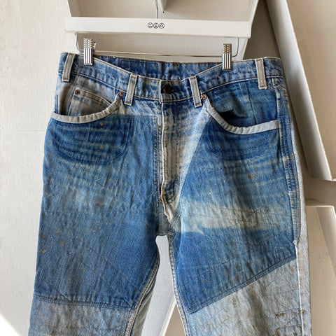 80's Levi’s Patchwork Flares - 34” x 31”
