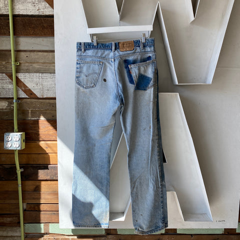 80's Levi’s Patchwork Flares - 34” x 31”