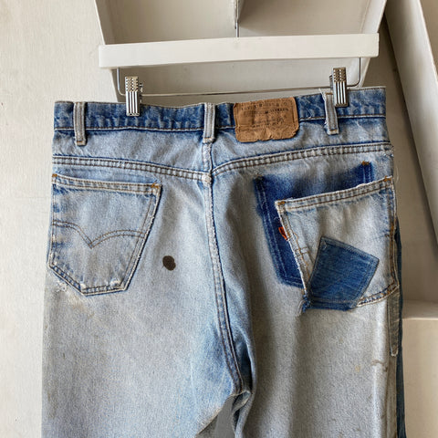 80's Levi’s Patchwork Flares - 34” x 31”