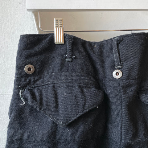 50’s Black Wool Trousers - 30” x 28”
