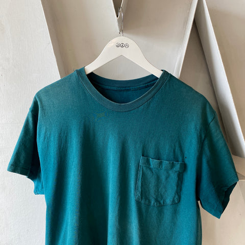 90’s Faded Blank Pocket Tee - Medium