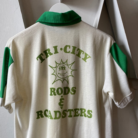 70’s Colorblock Hot-Rod Polo - Small