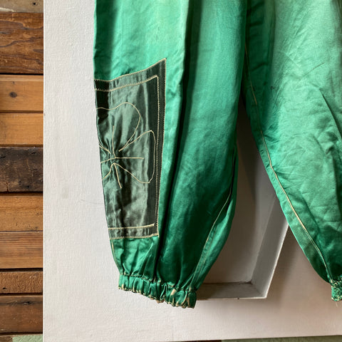 20’s Satin Buckle Back Pants - 34” x 25”
