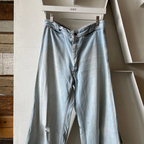 70’s Brand-New-Generation Thrashed Flares - 29” x 32”