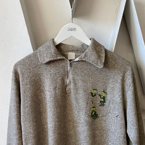60's Frogs Quarter Zip Sweatshirt - Large
