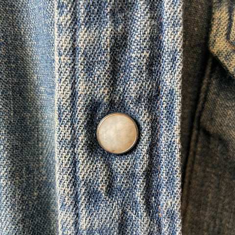 60’s Embroidered Denim Pearl Snap Western Shirt - XL