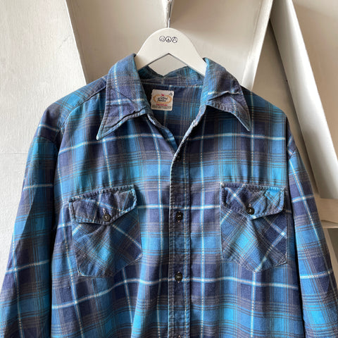 60’s Plaid Flannel - XL