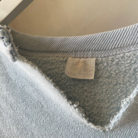 60's Fruit of the Loom Chopped Crewneck Sweatshirt - Medium