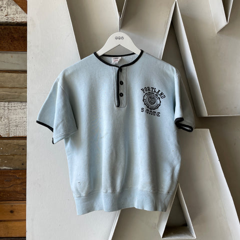 50’s Portland State College Short Sleeve Sweatshirt - Medium