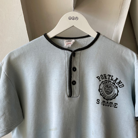 50’s Portland State College Short Sleeve Sweatshirt - Medium