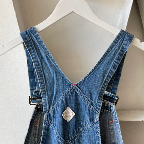 70’s Repaired Big Mac Denim Overalls - Small