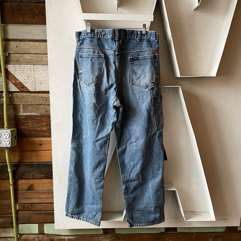 80’s Key Denim Work Pants - 35” x 29”