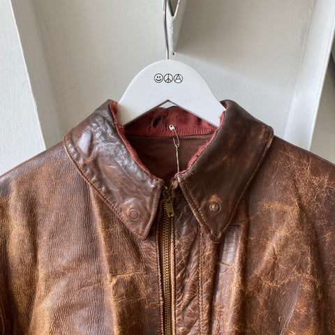 40's WW2 Horsehide A-2 Jacket - Medium