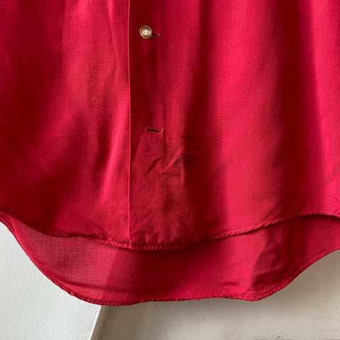 60's Rayon Ford Button Up - Small