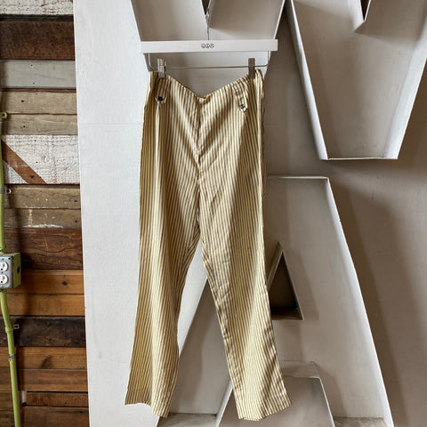 60’s Striped Side Zip Trousers - 26” x 25.5”