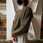 40’s Red Cross Knit Sweater - Large