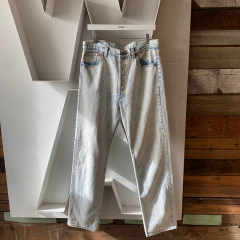 80's Acid Washed Levi’s 501 - 34” x 32.5”