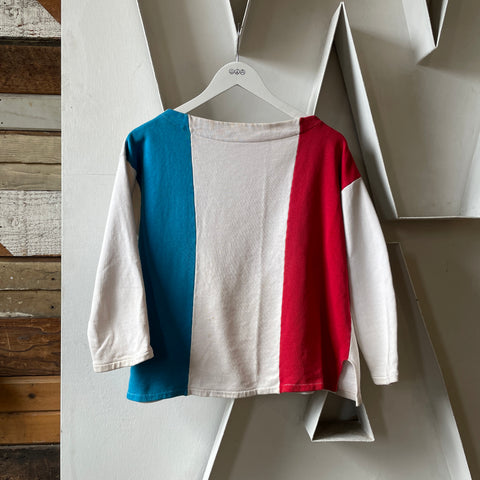 60’s Striped Boatneck Sweatshirt - Large